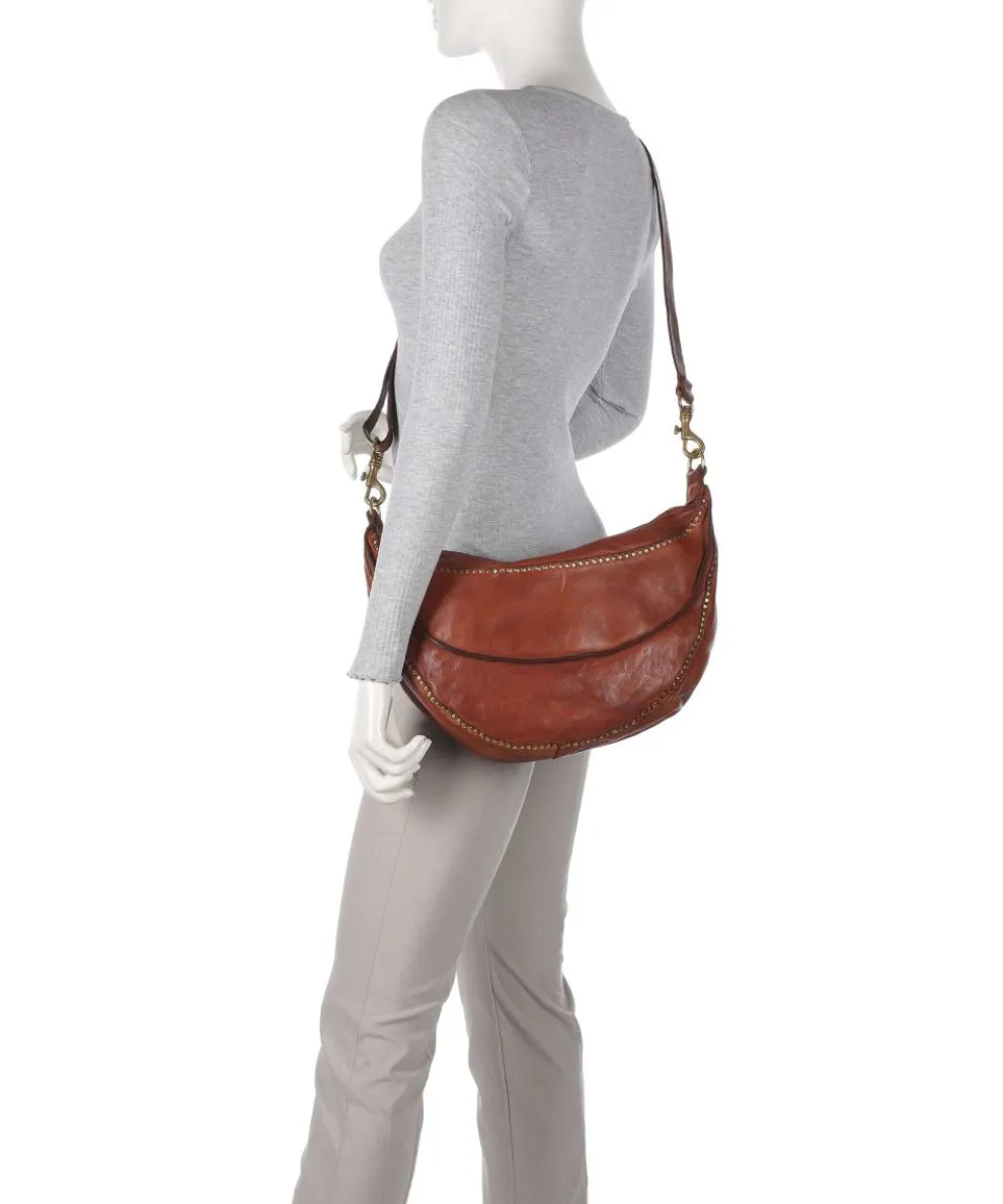 Umhängetasche genarbtes Rindsleder cognac