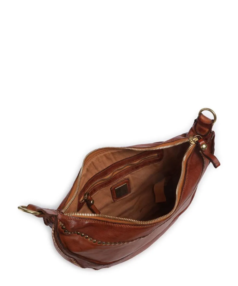 Umhängetasche genarbtes Rindsleder cognac