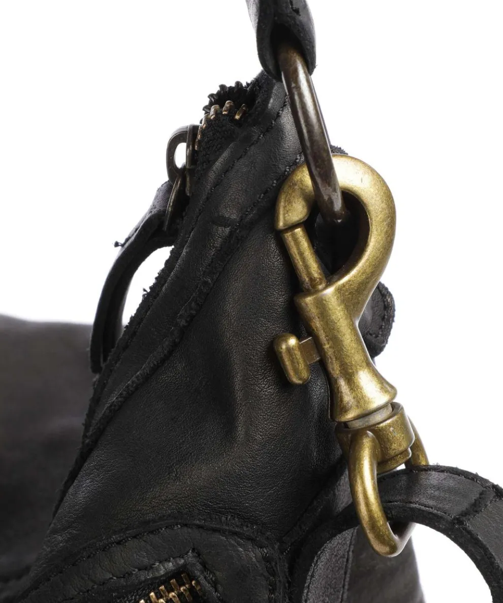 Submarine Beuteltasche genarbtes Rindsleder schwarz