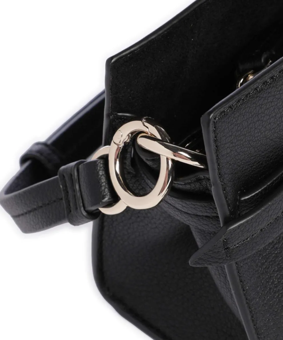 Bushwick Umhängetasche genarbtes Rindsleder schwarz