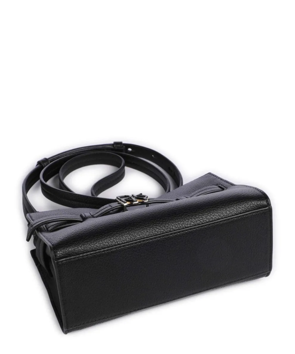 Bushwick Umhängetasche genarbtes Rindsleder schwarz