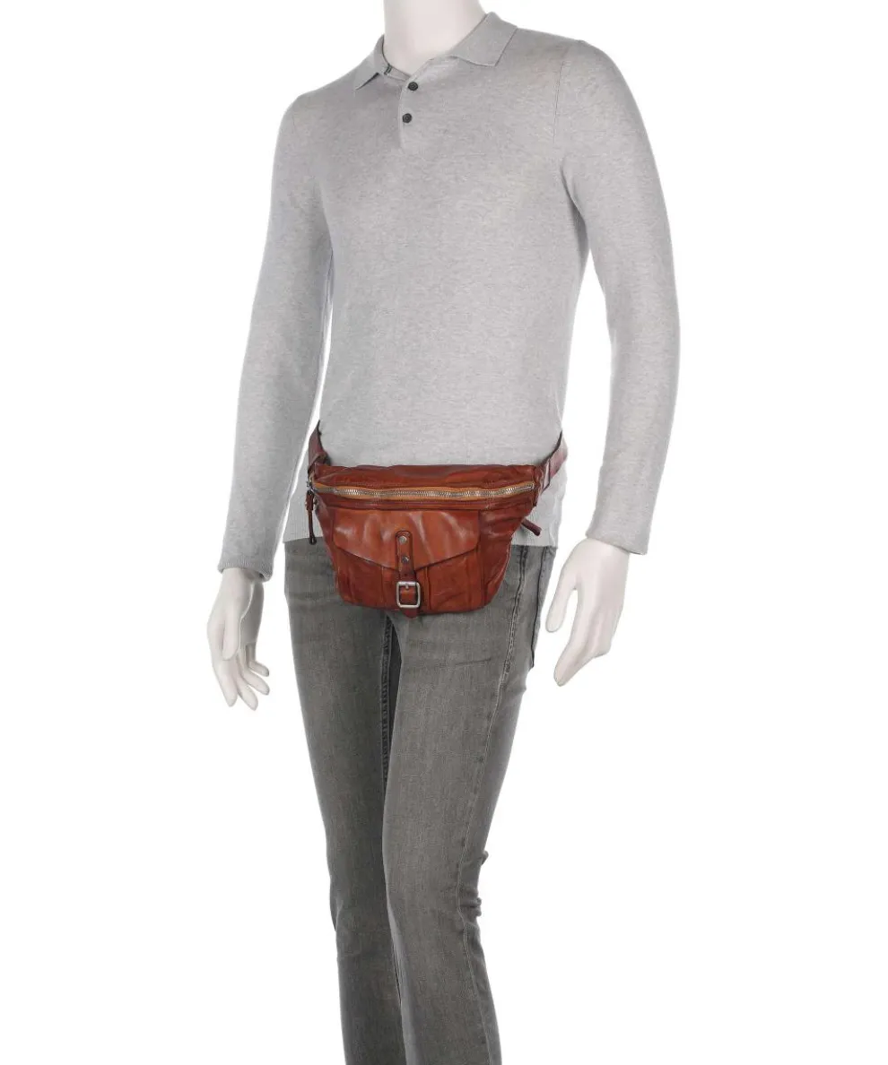 Gürteltasche fein genarbtes Rindsleder cognac