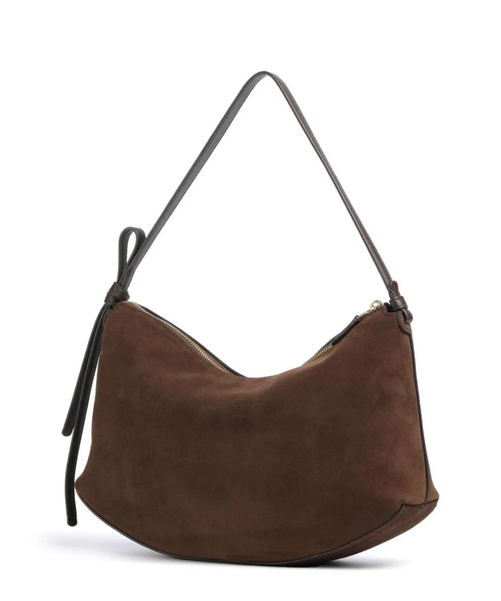 Loop Large Beuteltasche aufgerautes Rindsleder dunkelbraun