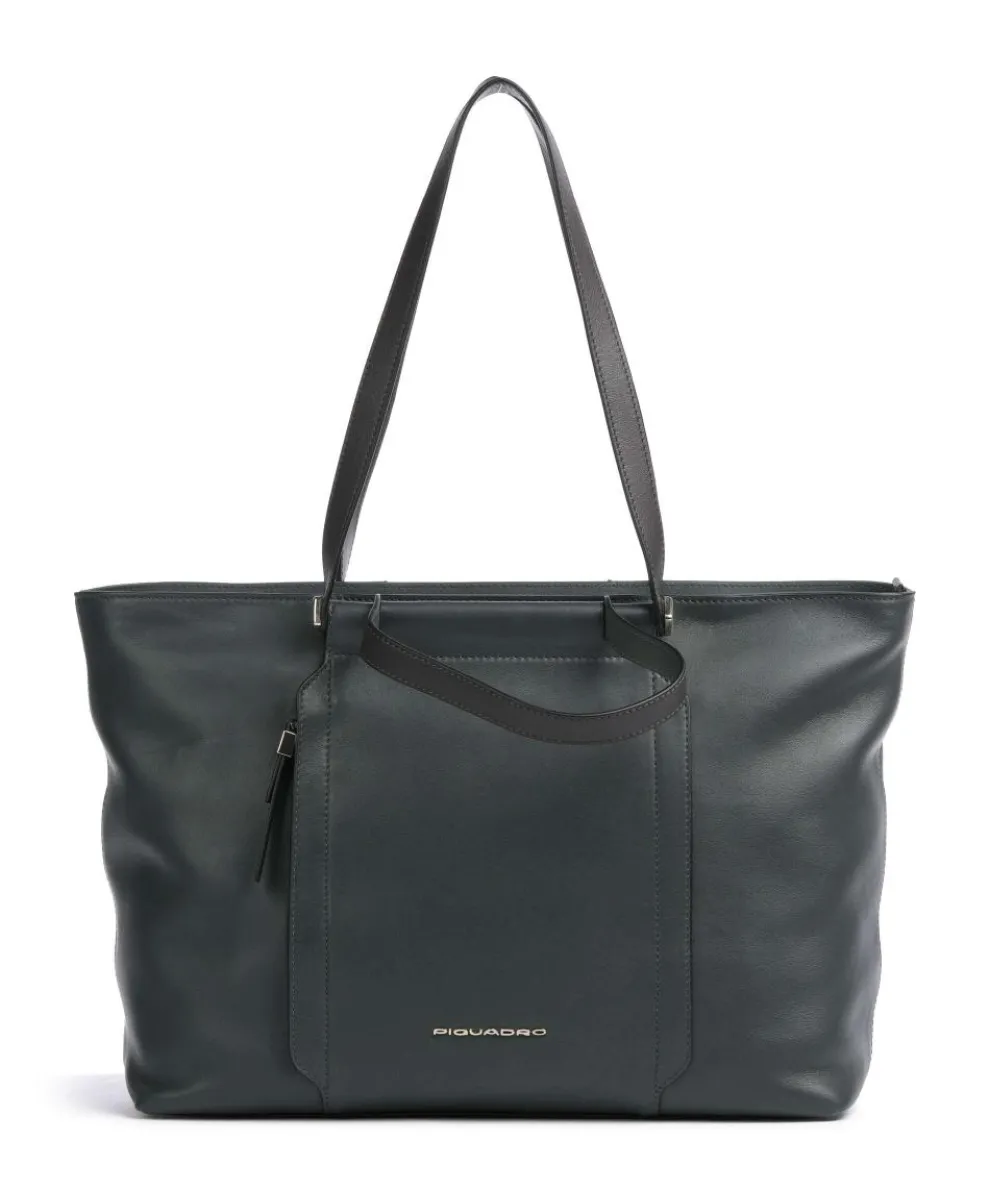 Circle Shopper 15″ fein genarbtes Rindsleder dunkelgrün