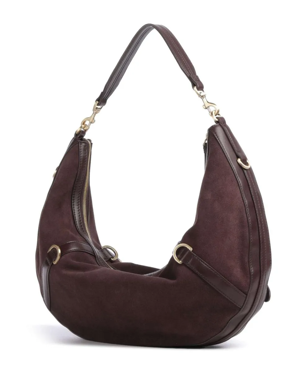 Enya Cozy Beuteltasche aufgerautes Leder wein