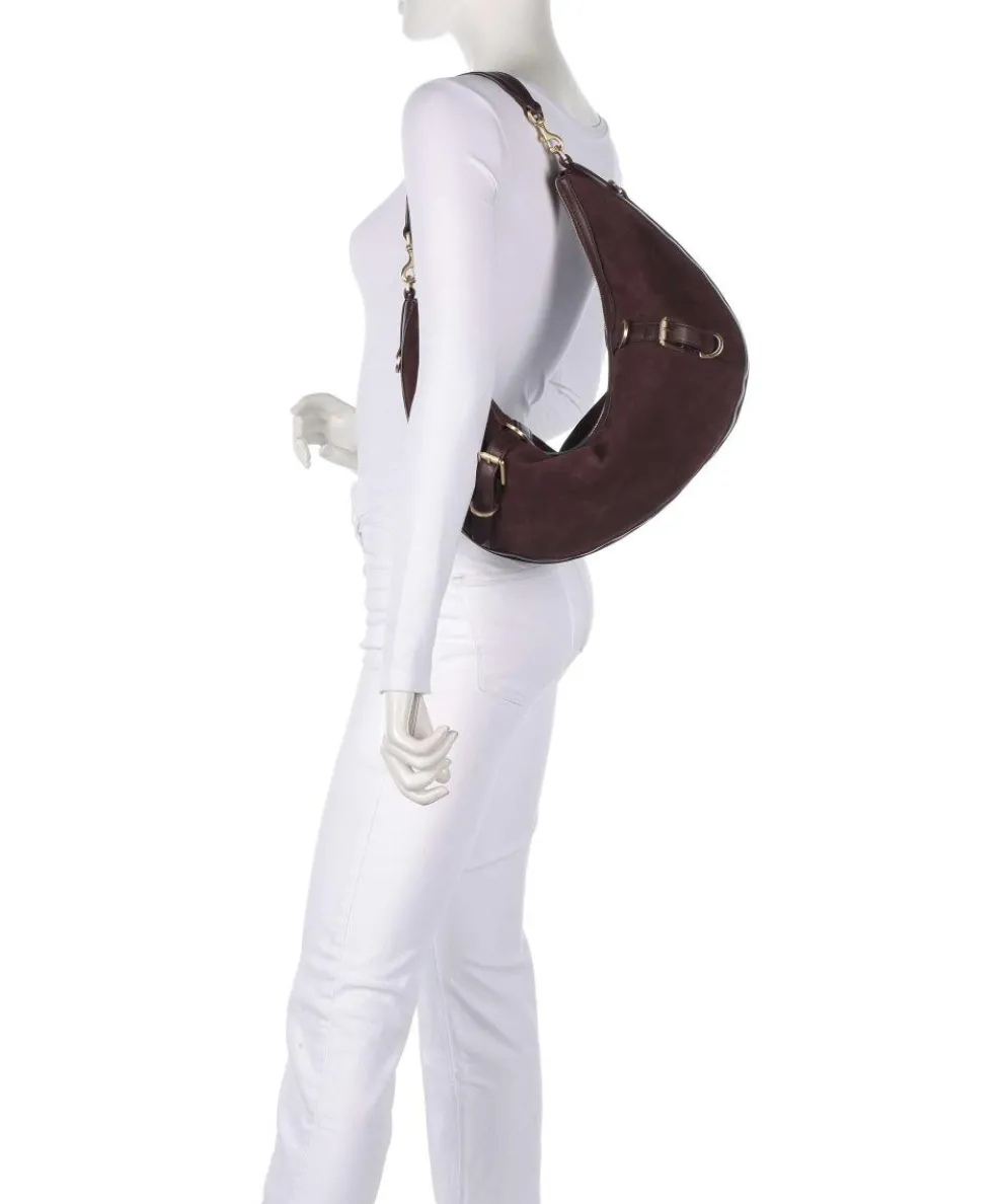 Enya Cozy Beuteltasche aufgerautes Leder wein