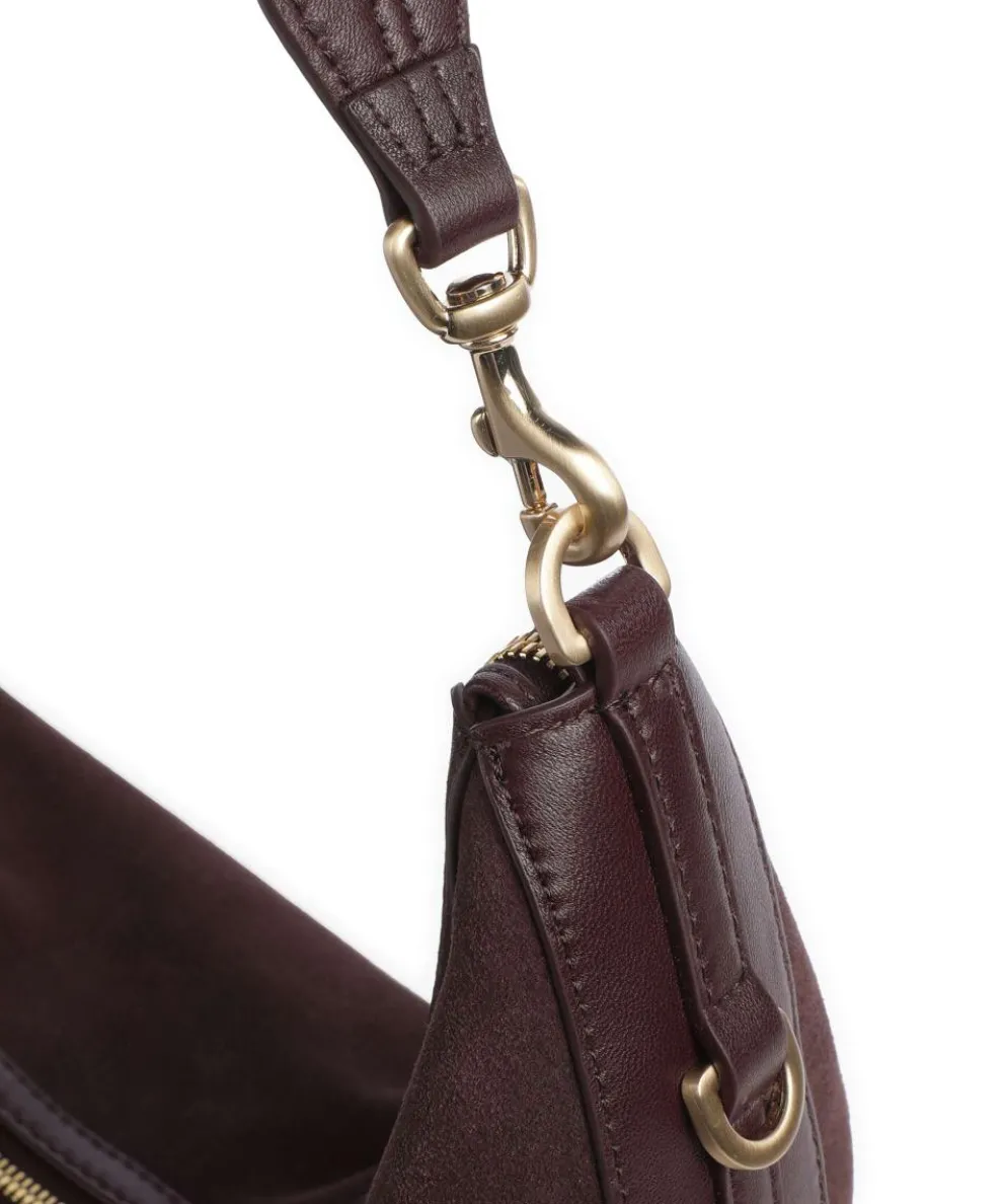 Enya Cozy Beuteltasche aufgerautes Leder wein