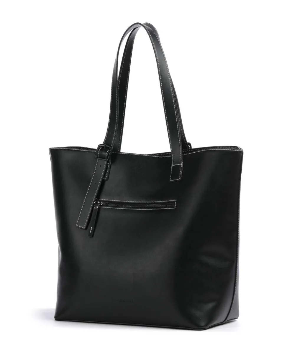 Zita Shopper Lederimitat schwarz