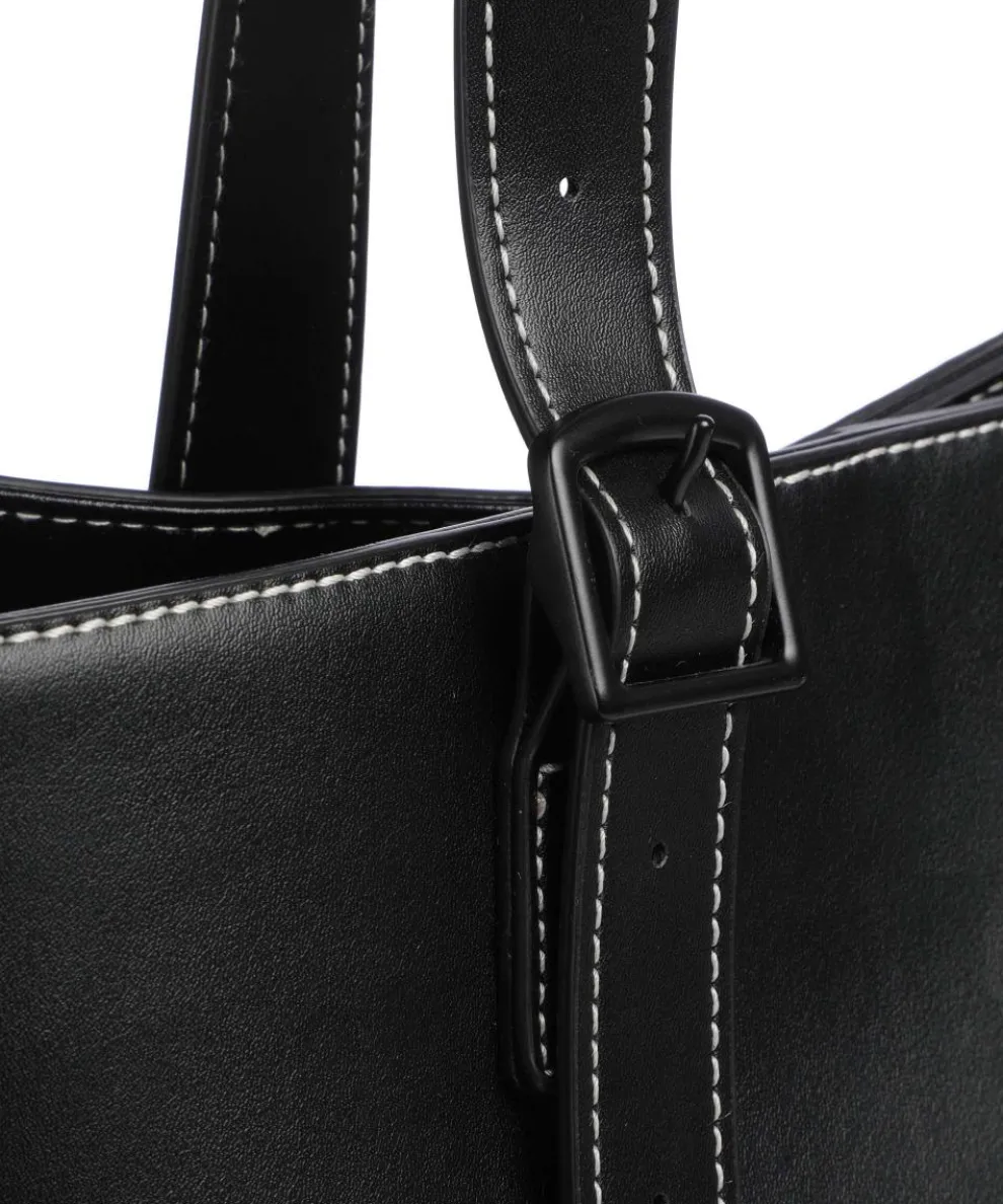 Zita Shopper Lederimitat schwarz