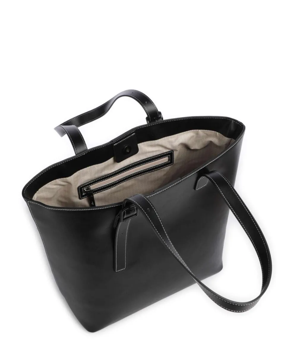 Zita Shopper Lederimitat schwarz