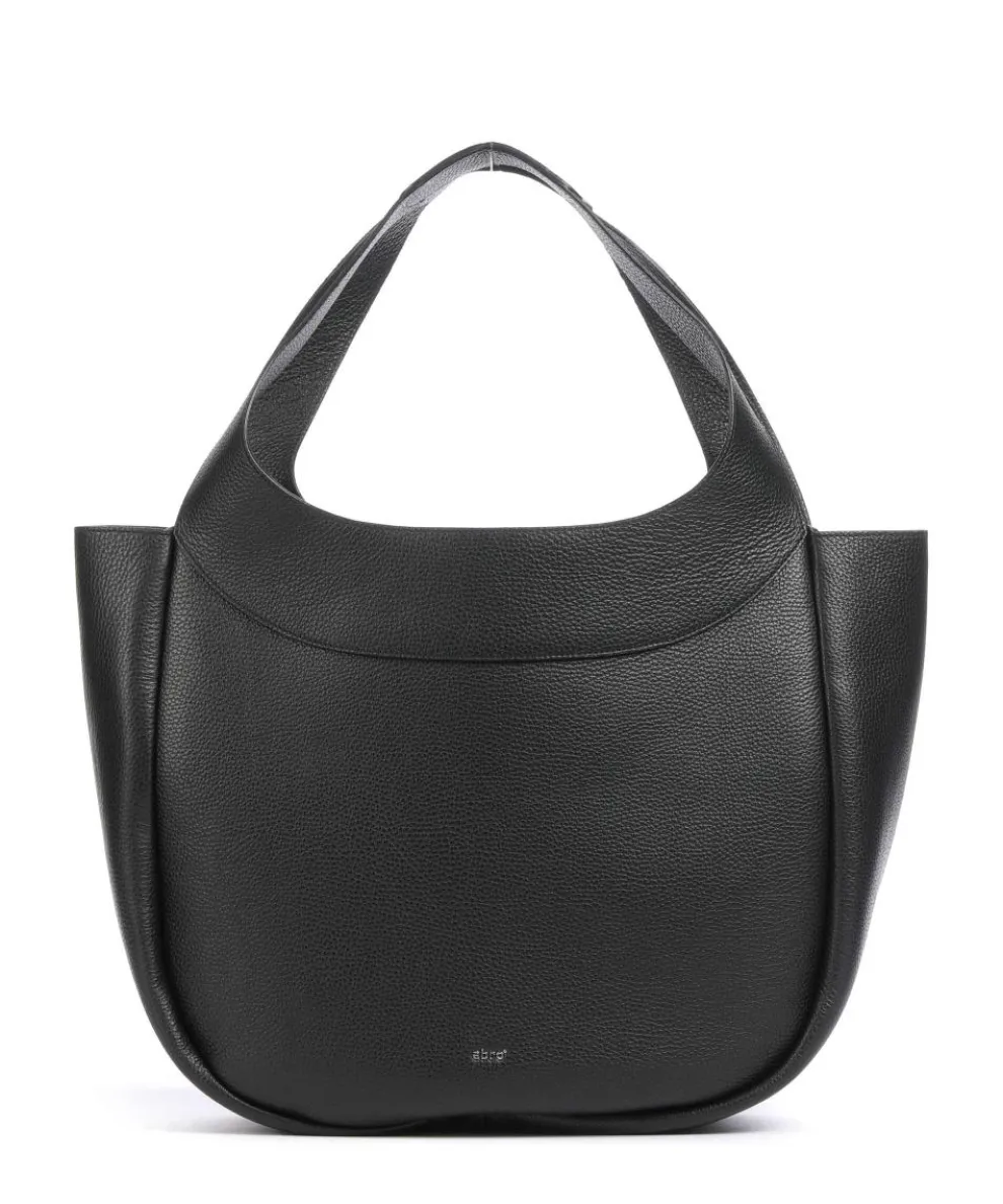 Adria Loft Shopper genarbtes Rindsleder schwarz