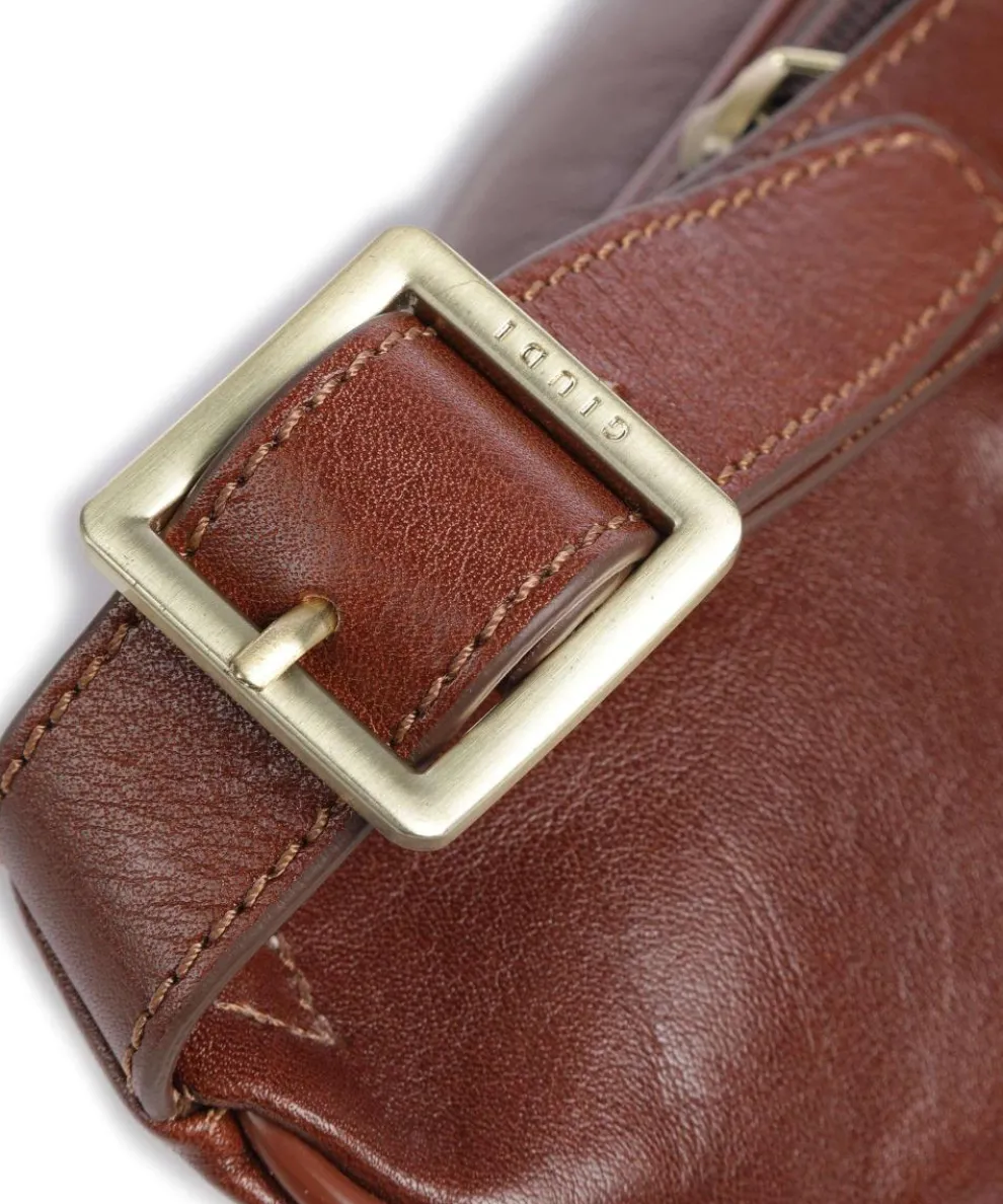 Gürteltasche fein genarbtes Rindsleder braun