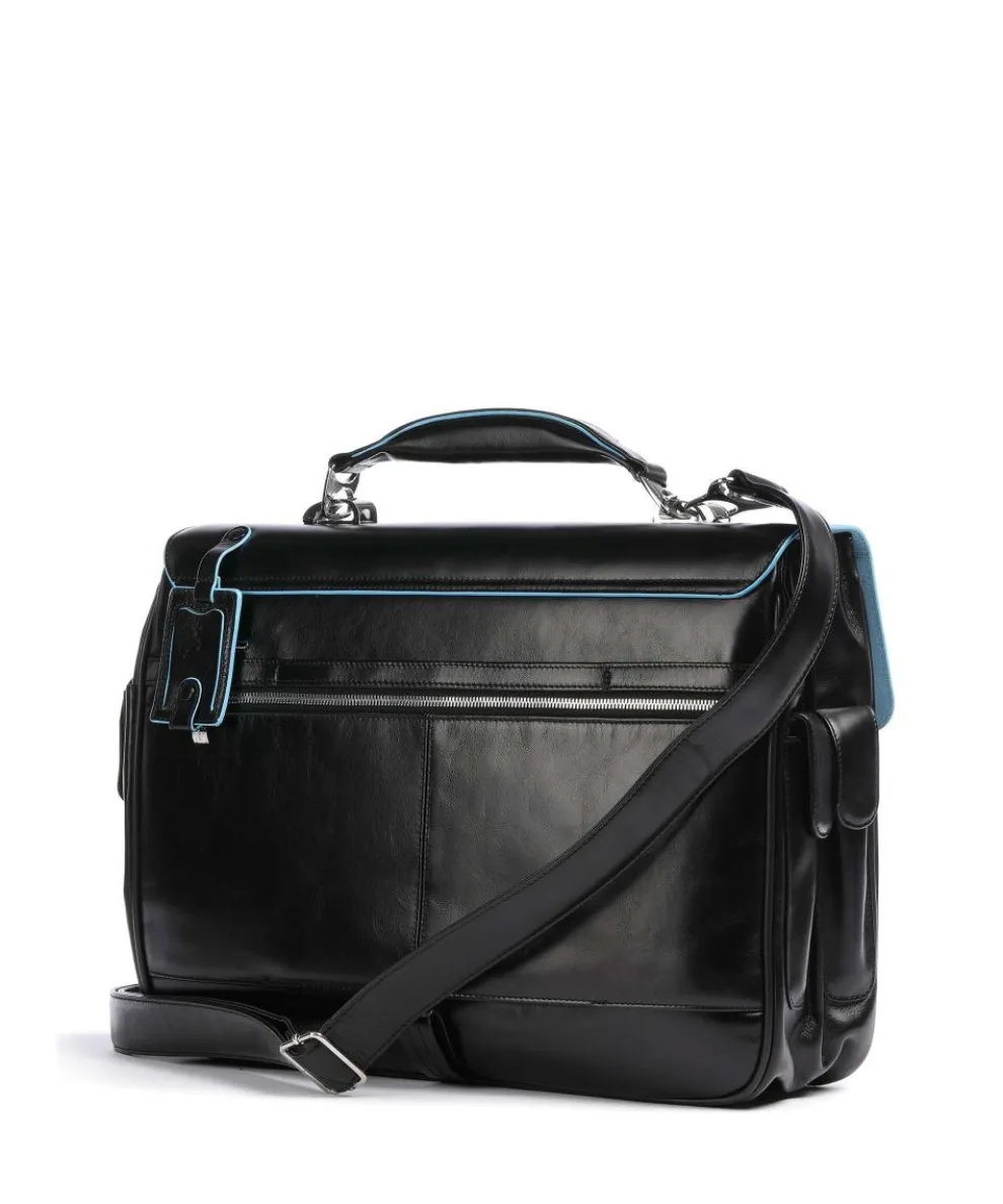 Blue Square Aktentasche 15″ Leder, genarbtes Leder schwarz