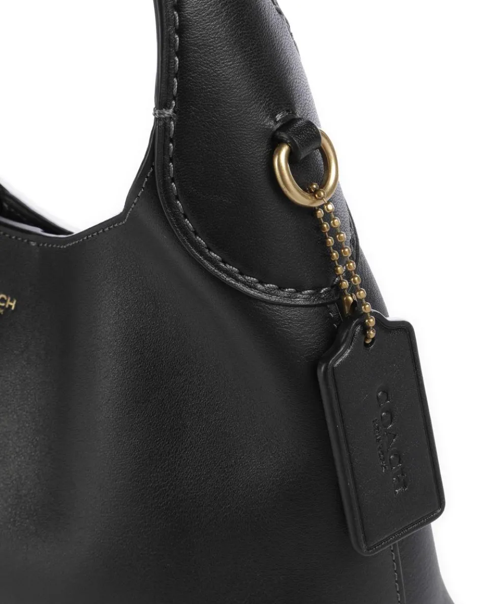 Brooklyn 23 Schultertasche fein genarbtes Leder schwarz