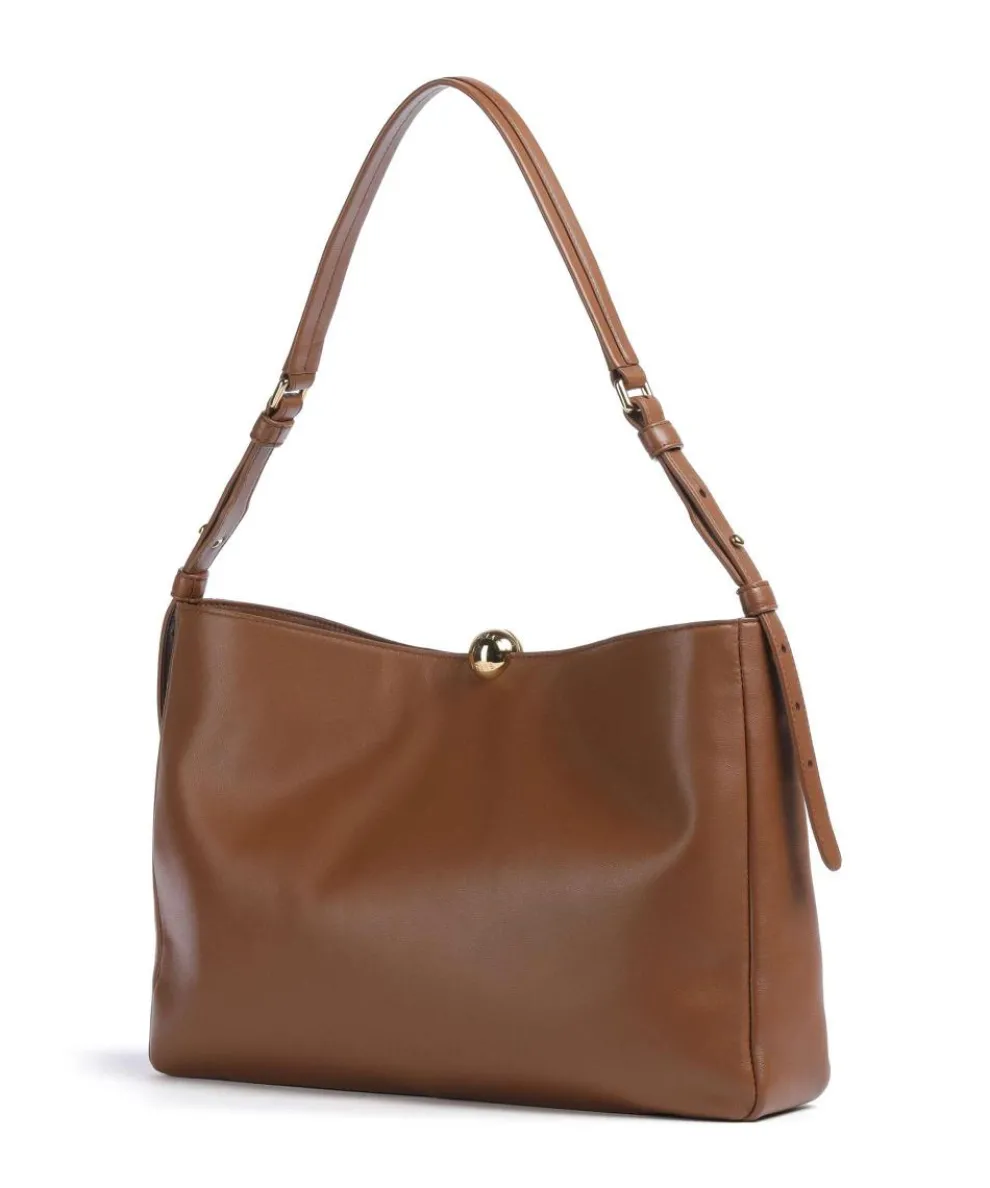 Sfera Soft L Beuteltasche fein genarbtes Leder cognac