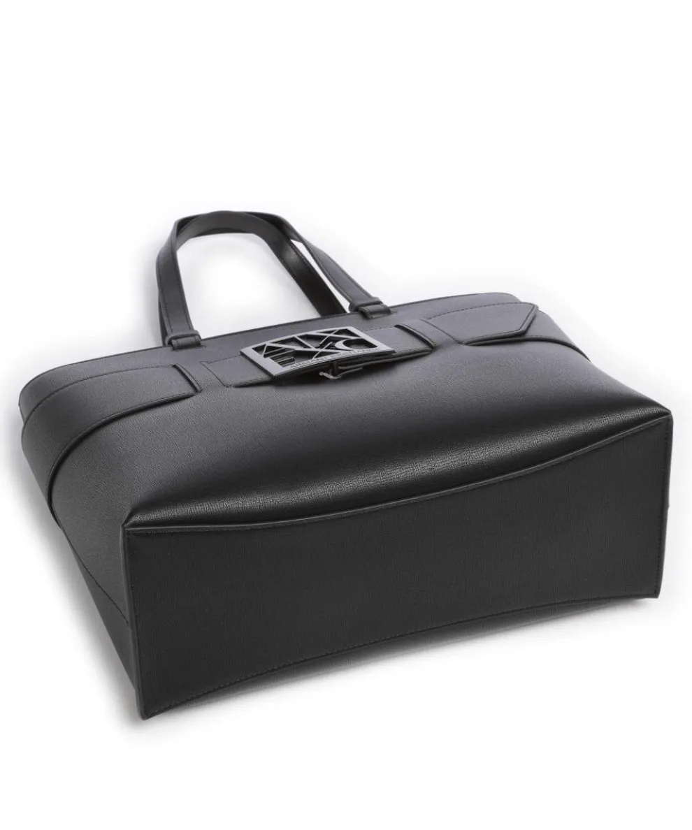 Susie S Shopper Lederimitat schwarz