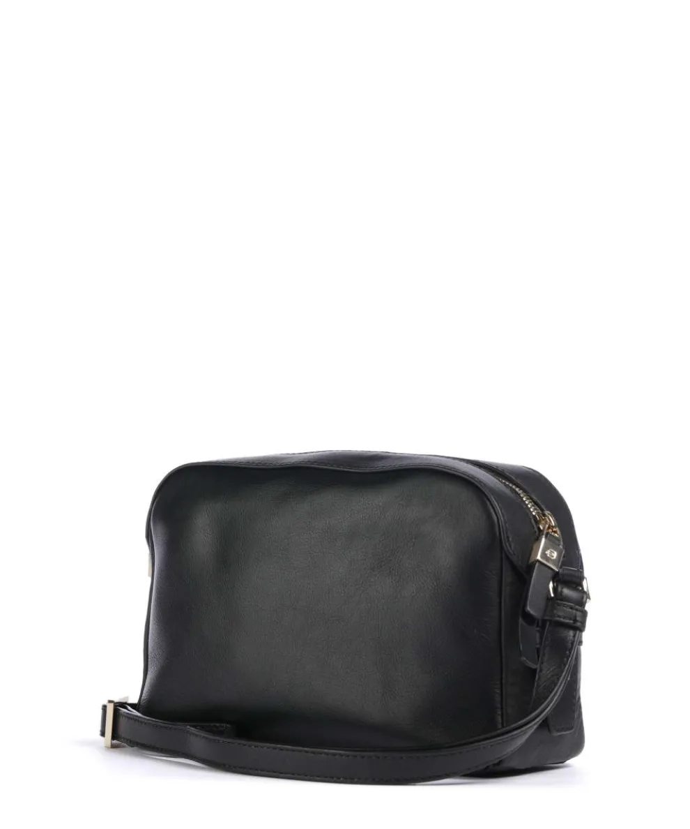 Circle Umhängetasche fein genarbtes Rindsleder schwarz