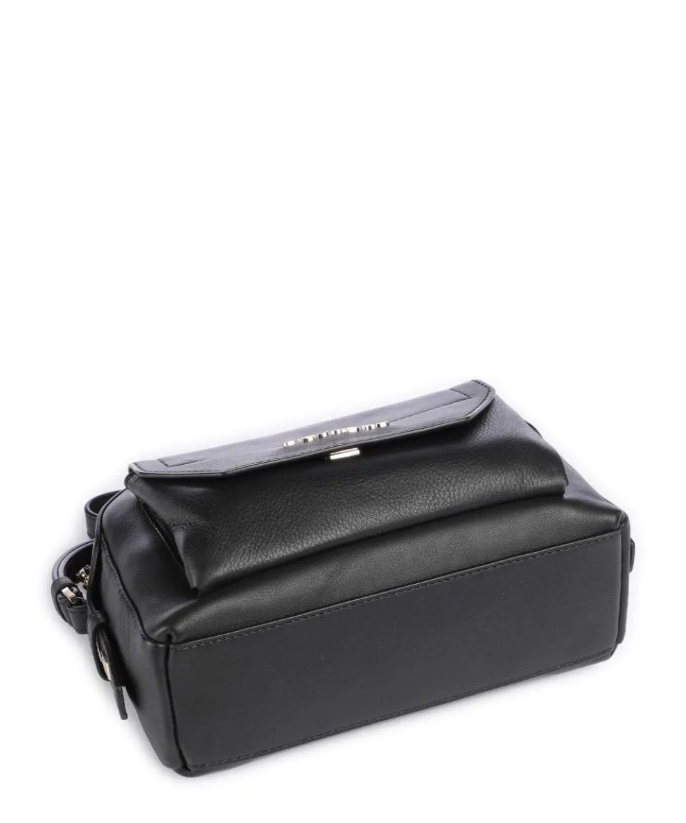 Circle Umhängetasche fein genarbtes Rindsleder schwarz