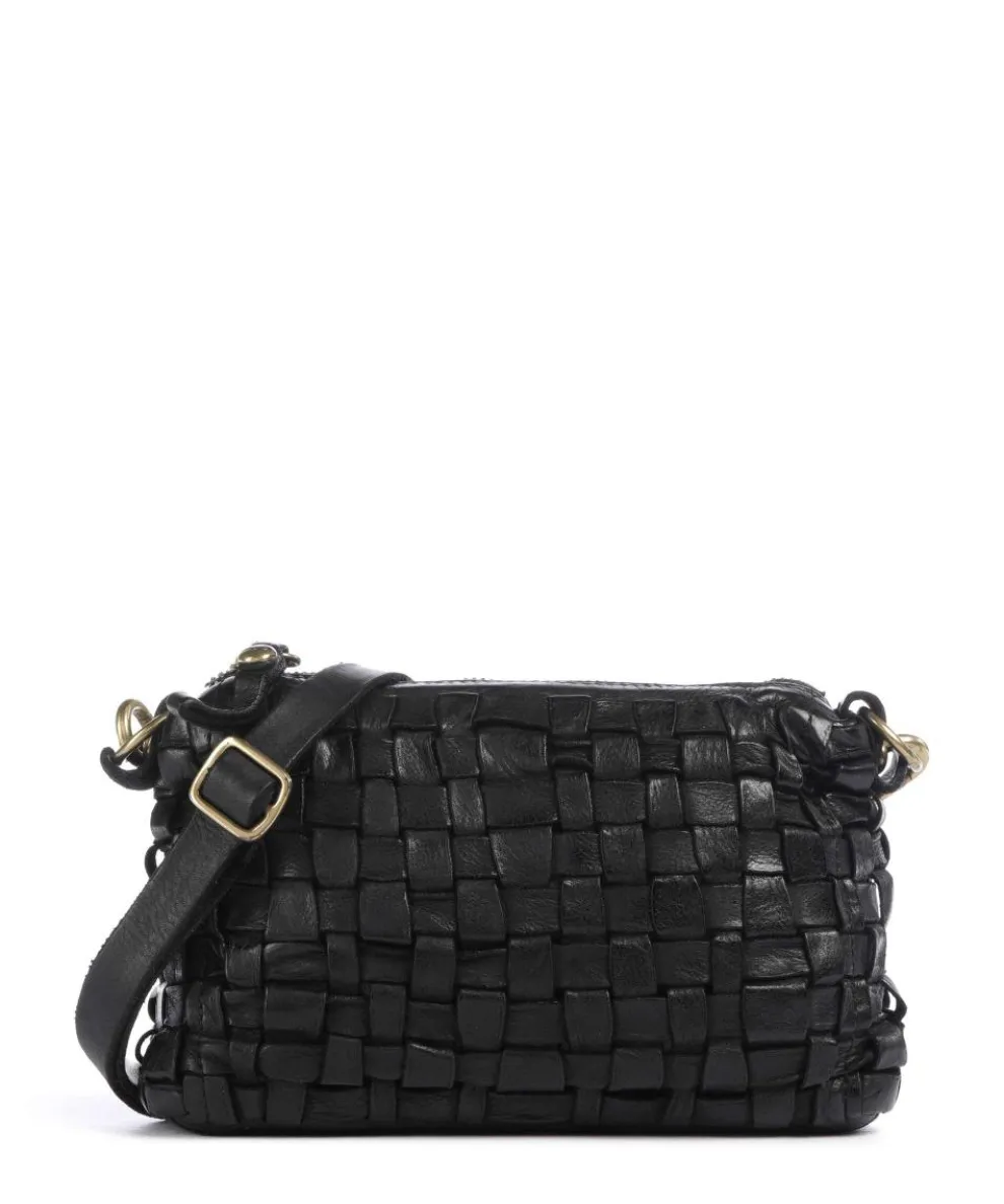 Umhängetasche fein genarbtes Rindsleder schwarz