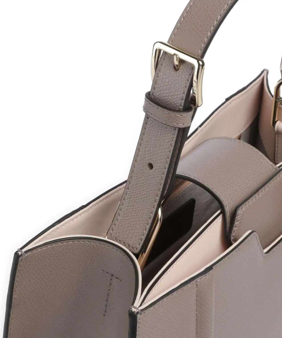 Riva M Handtasche genarbtes Rindsleder taupe