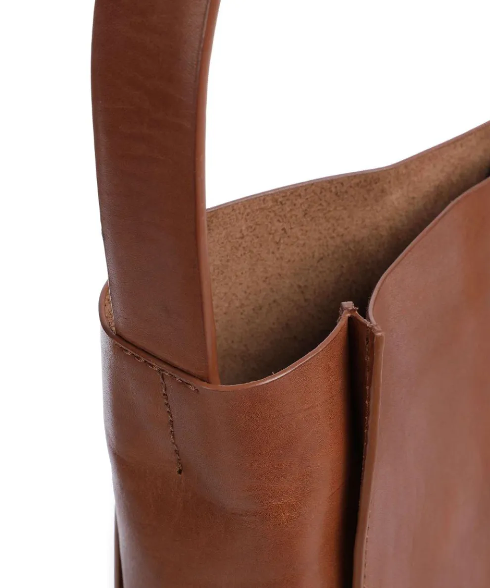 Keira Beuteltasche fein genarbtes Rindsleder braun