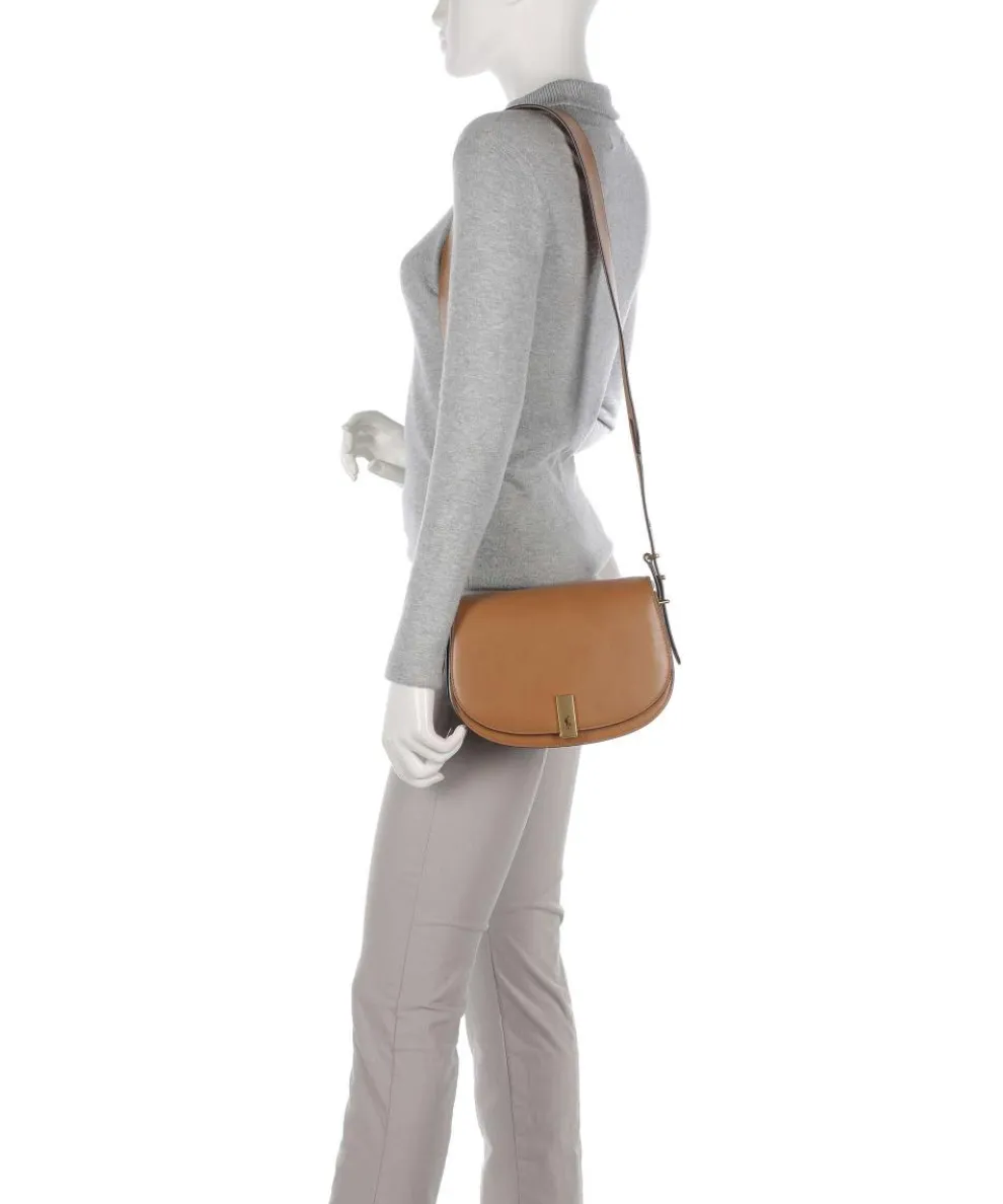 ID Collection Medium Umhängetasche fein genarbtes Rindsleder tan