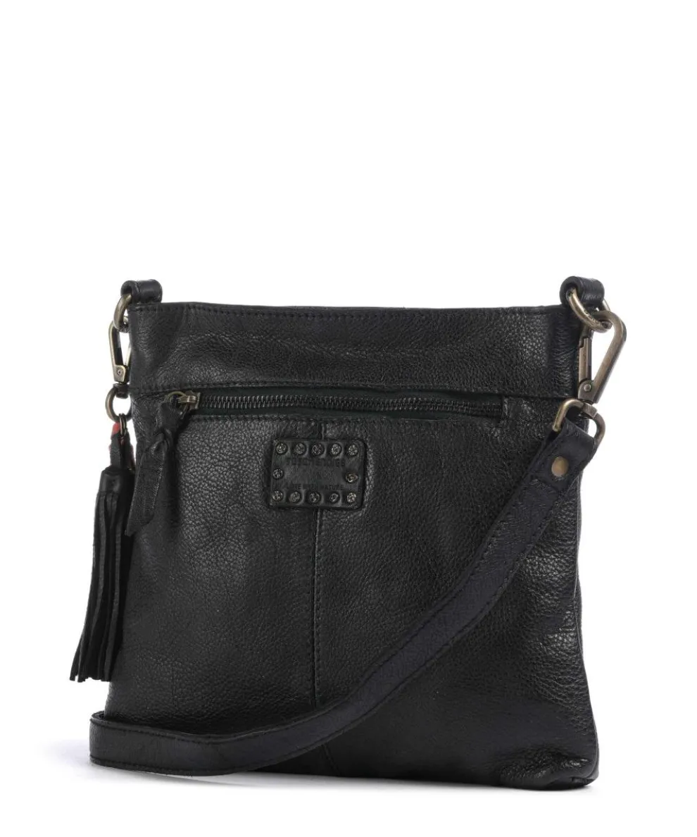 Lachnerstrasse 4 Umhängetasche genarbtes Rindsleder schwarz