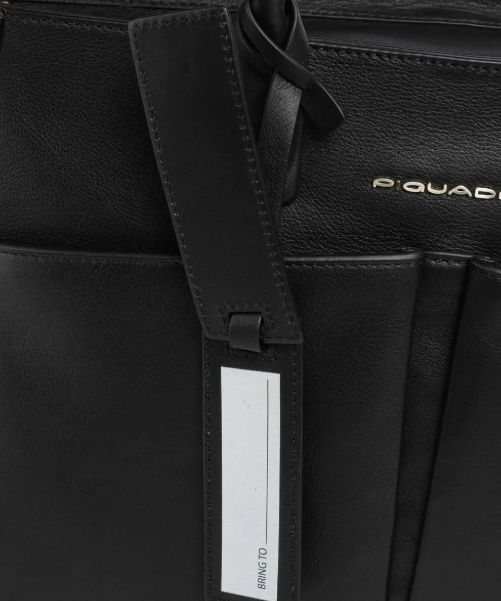 Nevet Shopper 13″ fein genarbtes Rindsleder schwarz