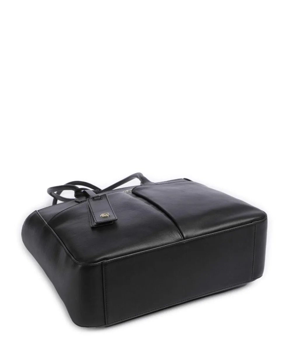 Nevet Shopper 13″ fein genarbtes Rindsleder schwarz