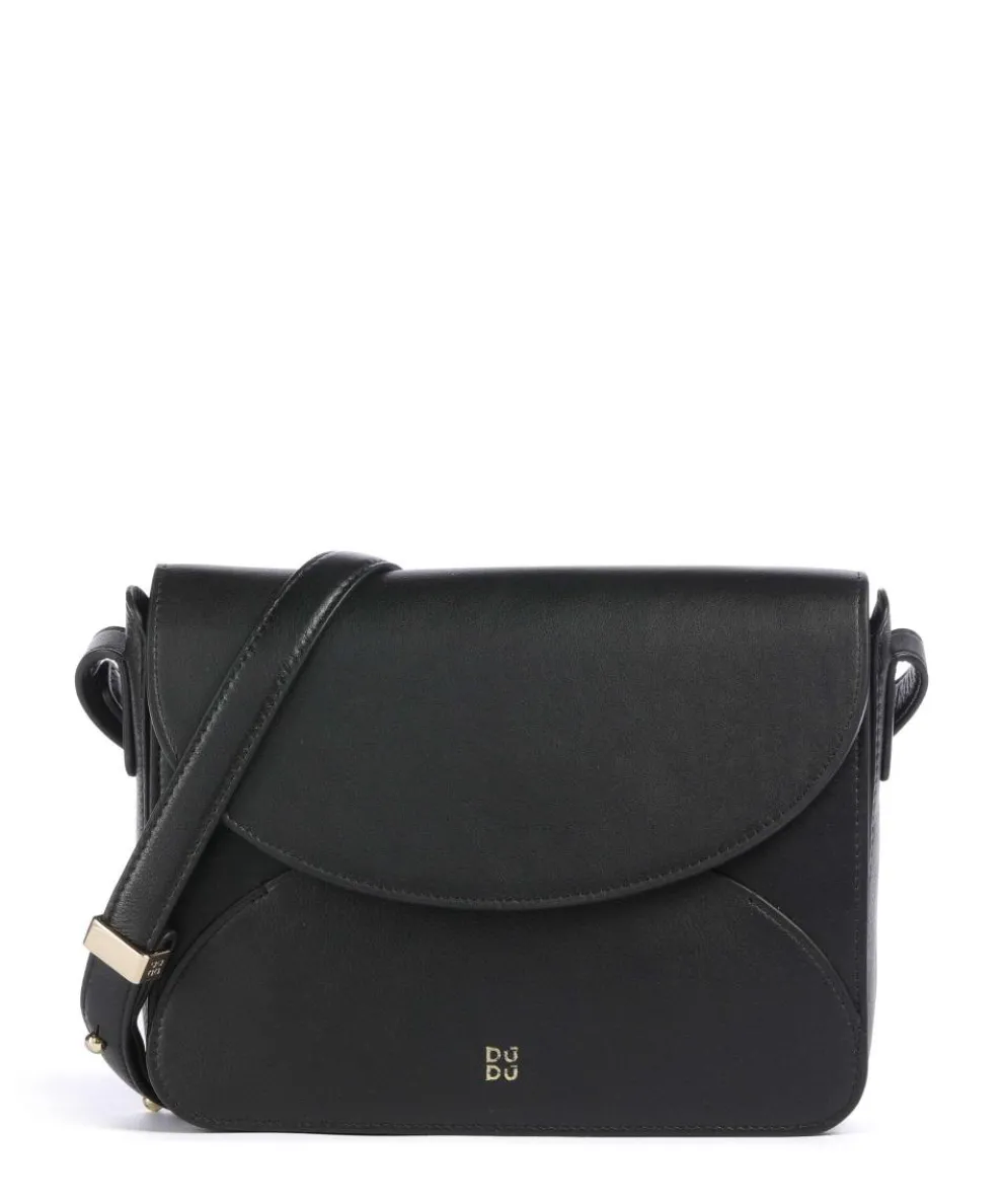 Colorful Umhängetasche fein genarbtes Leder schwarz