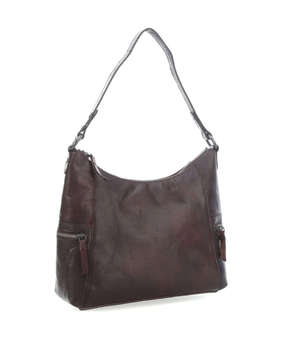 Bronco Beuteltasche Büffelleder dunkelbraun