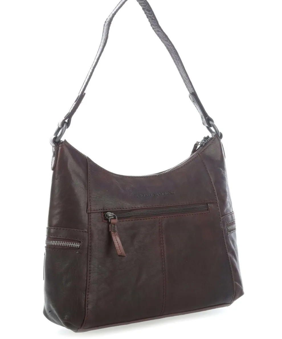 Bronco Beuteltasche Büffelleder dunkelbraun