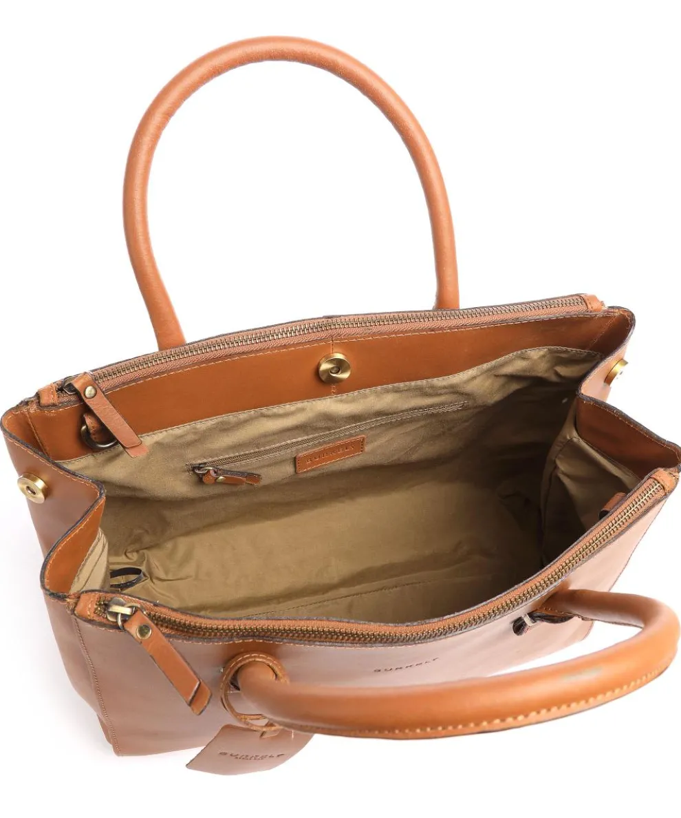 Vintage Wieske Handtasche Kalbsleder cognac