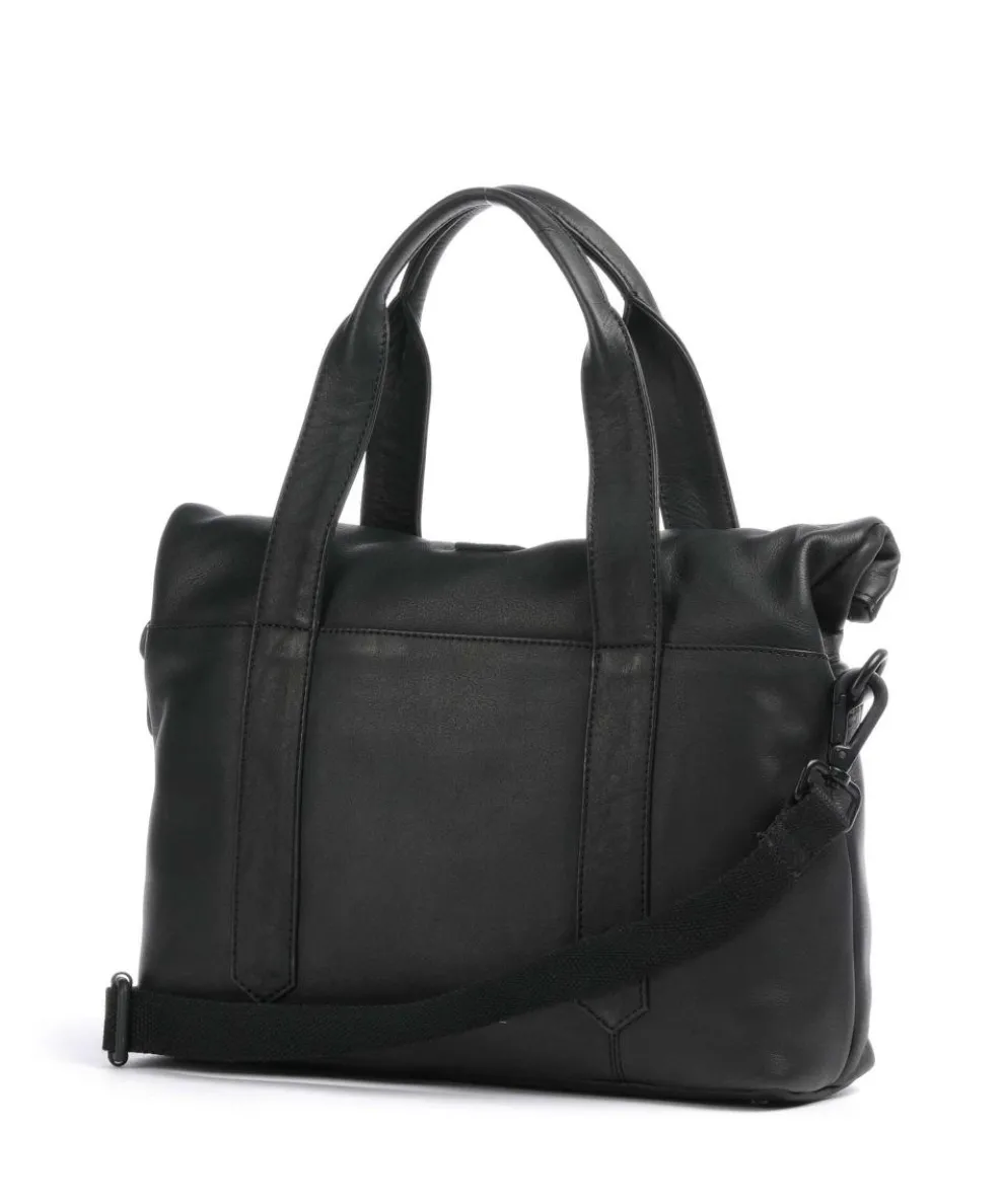 4Seasons Ziska Handtasche fein genarbtes Leder schwarz