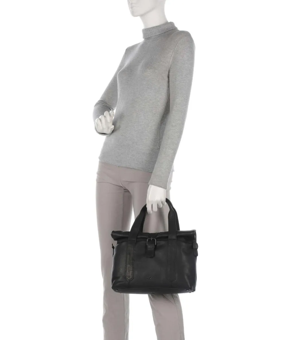 4Seasons Ziska Handtasche fein genarbtes Leder schwarz