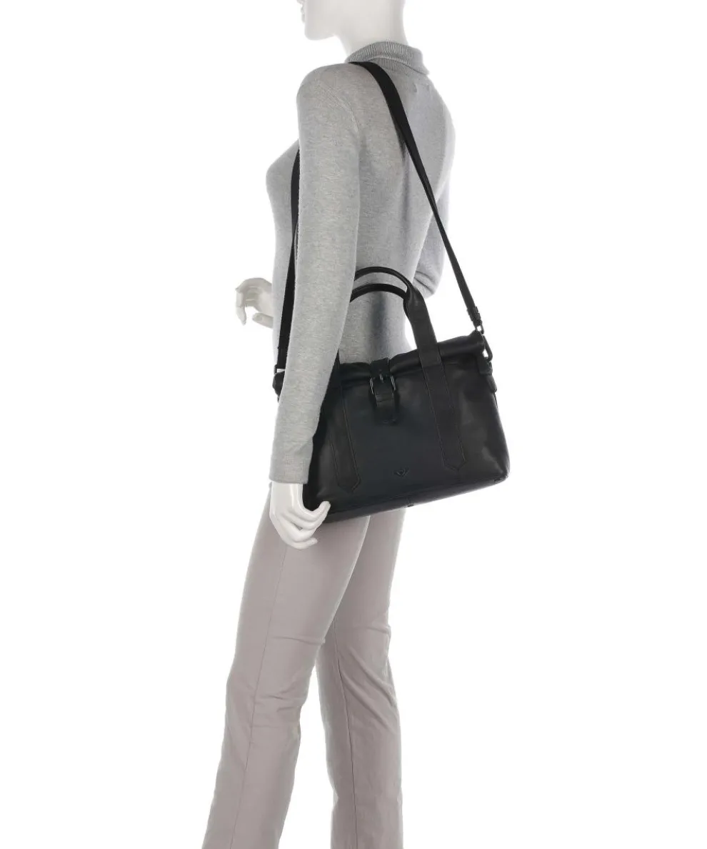 4Seasons Ziska Handtasche fein genarbtes Leder schwarz