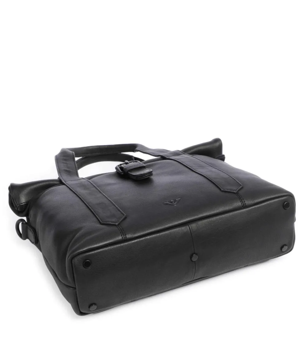 4Seasons Ziska Handtasche fein genarbtes Leder schwarz