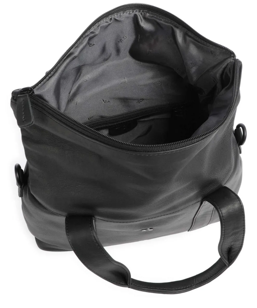 4Seasons Ziska Handtasche fein genarbtes Leder schwarz