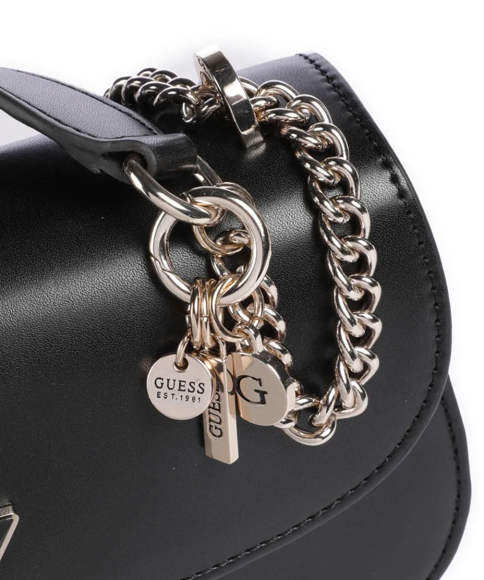 Daryna Schultertasche Lederimitat schwarz