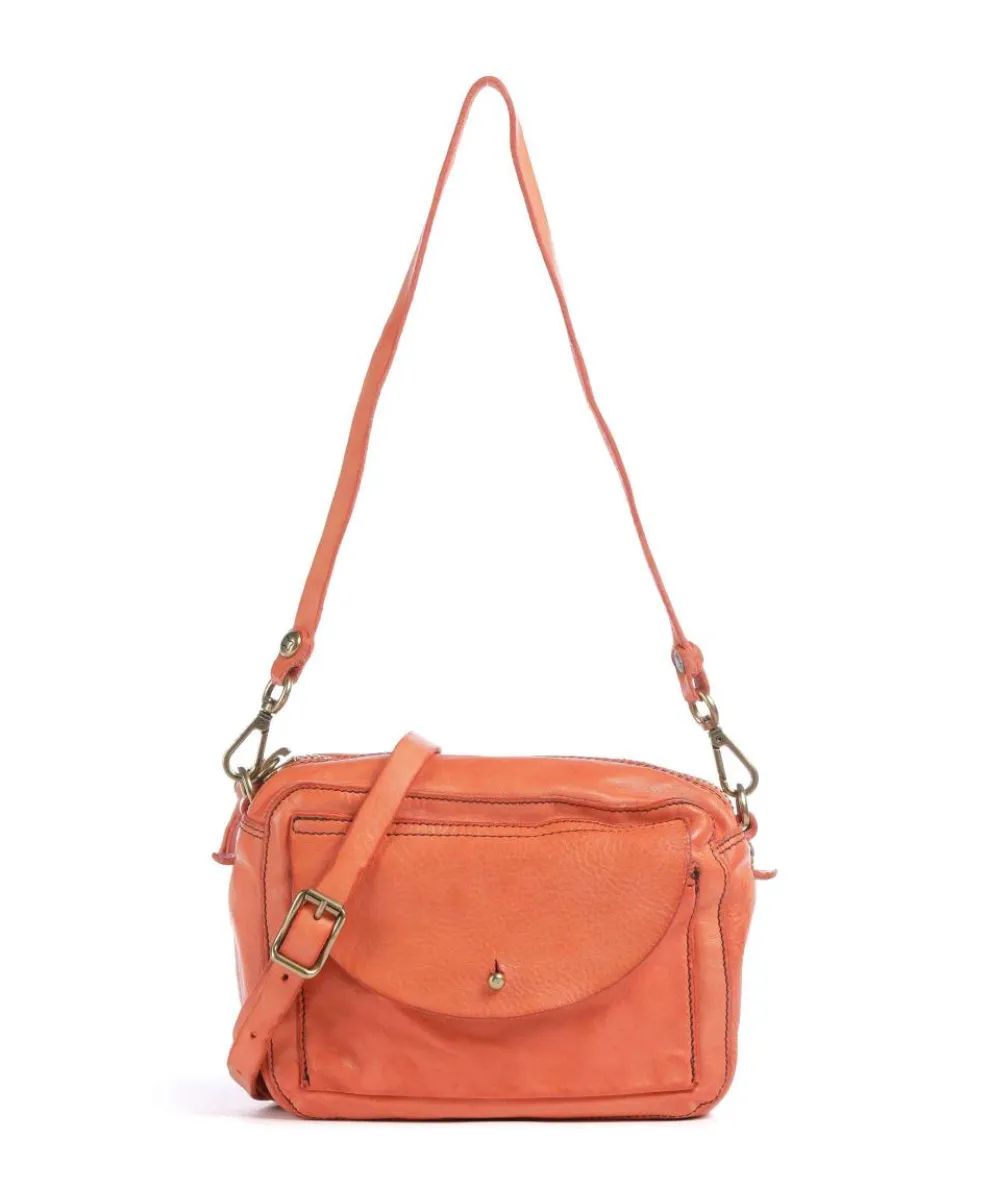 Schultertasche Rindsleder orange