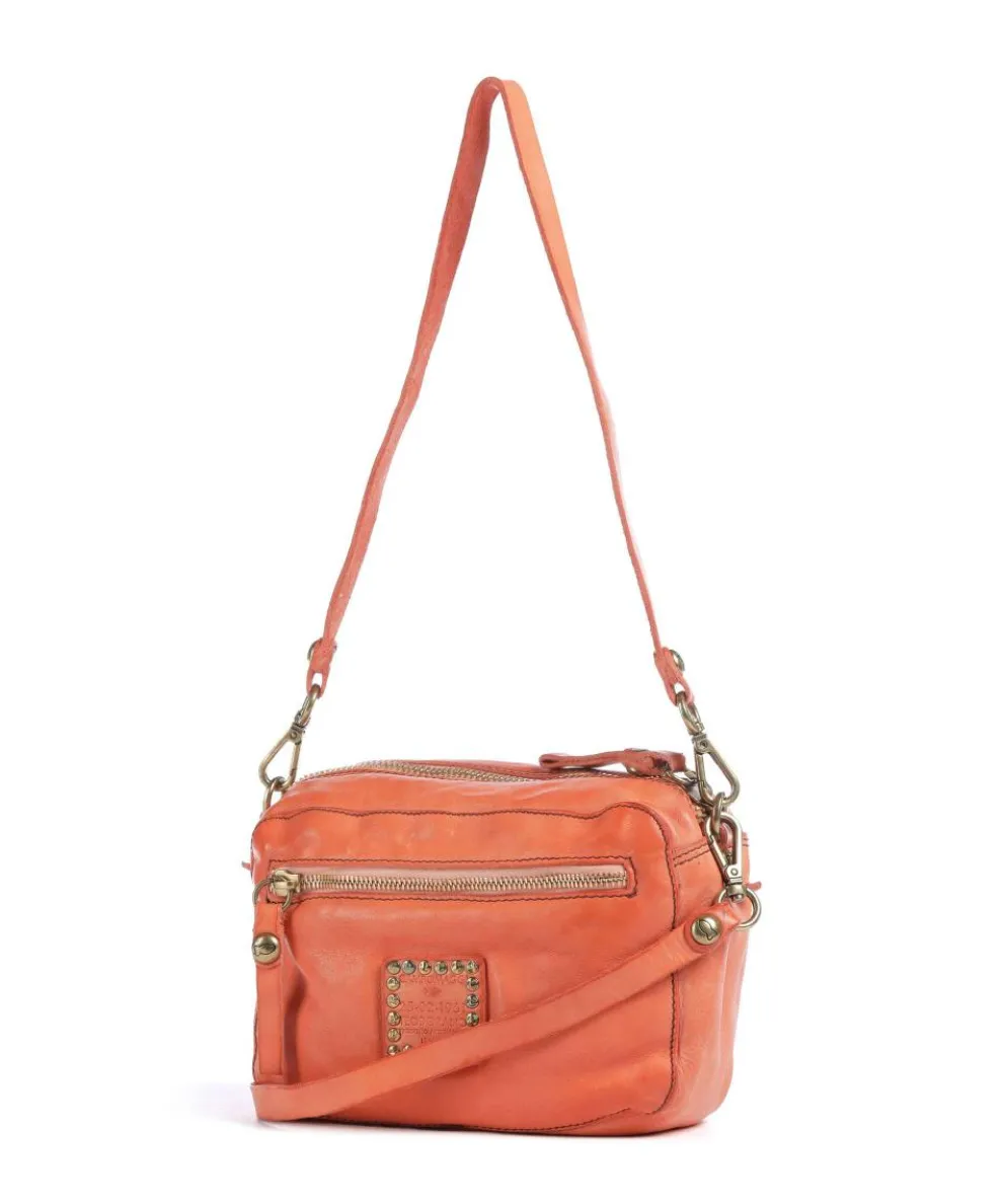Schultertasche Rindsleder orange