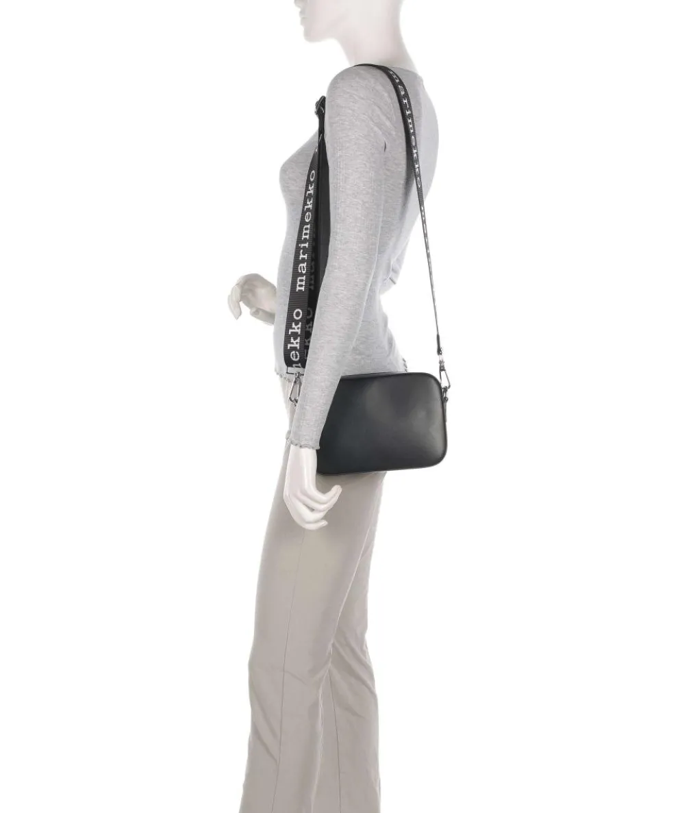 Gratha Umhängetasche fein genarbtes Leder schwarz