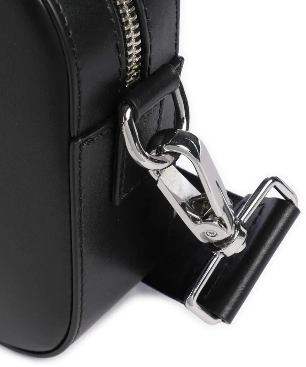 Gratha Umhängetasche fein genarbtes Leder schwarz