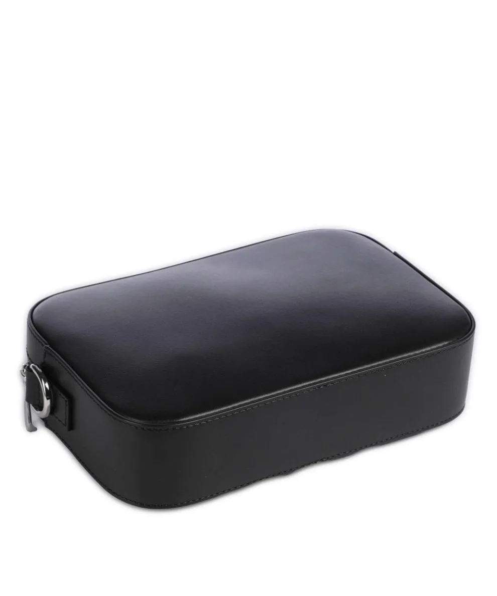 Gratha Umhängetasche fein genarbtes Leder schwarz