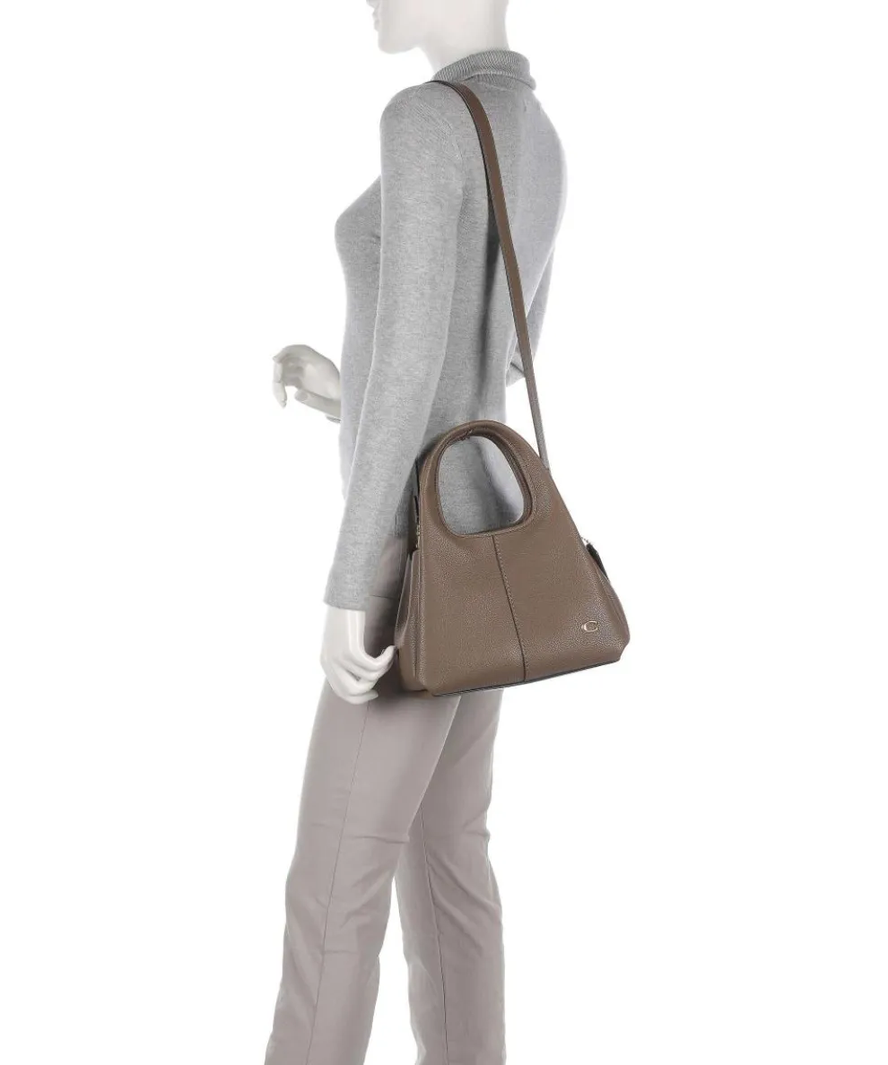 Lana 23 Handtasche genarbtes Leder dunkelbraun