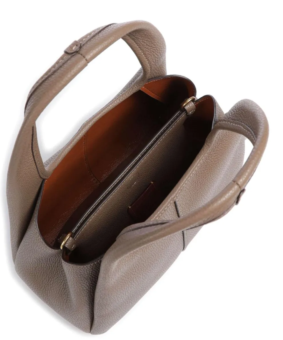 Lana 23 Handtasche genarbtes Leder dunkelbraun