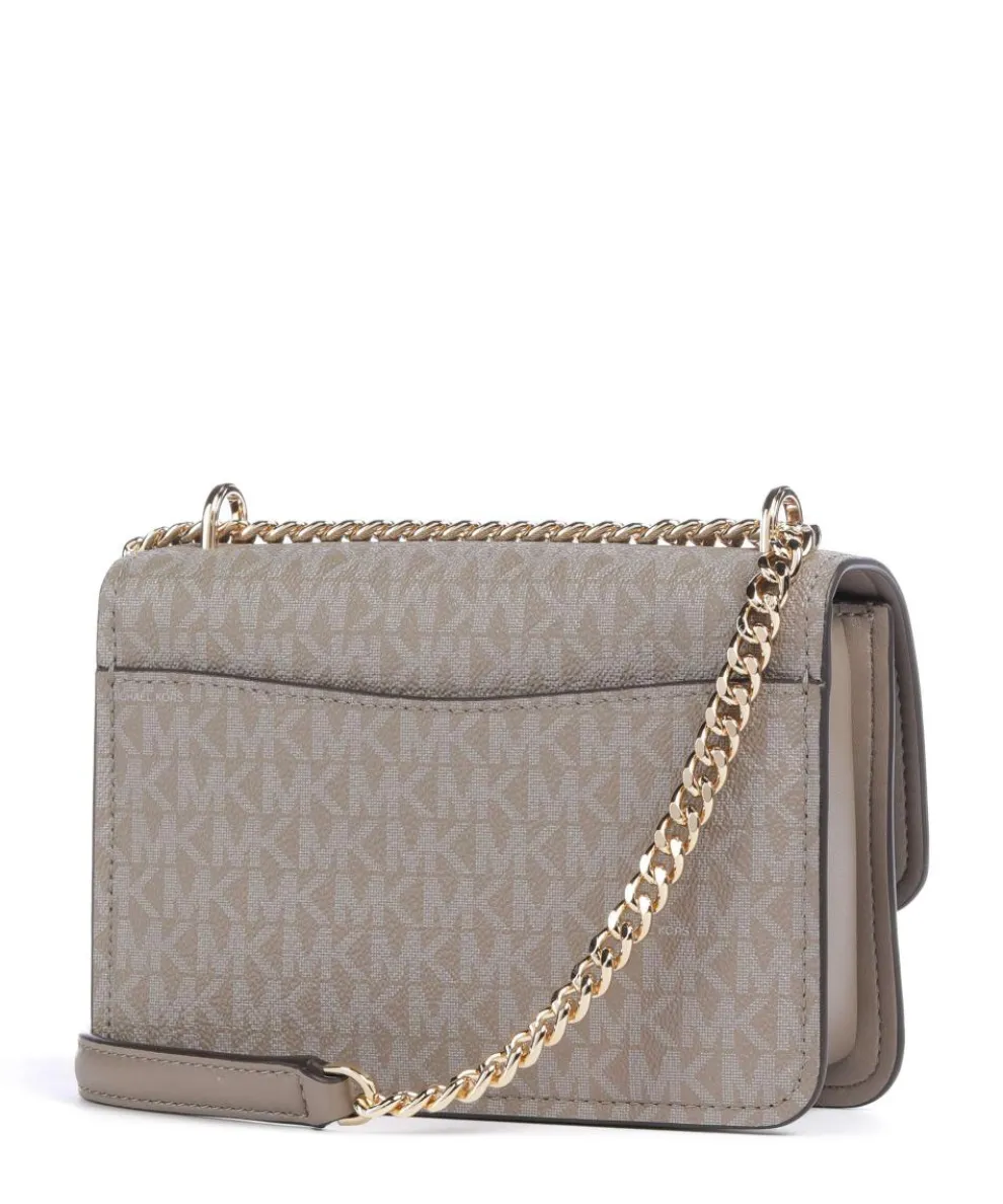 Claire Small Schultertasche Lederimitat taupe