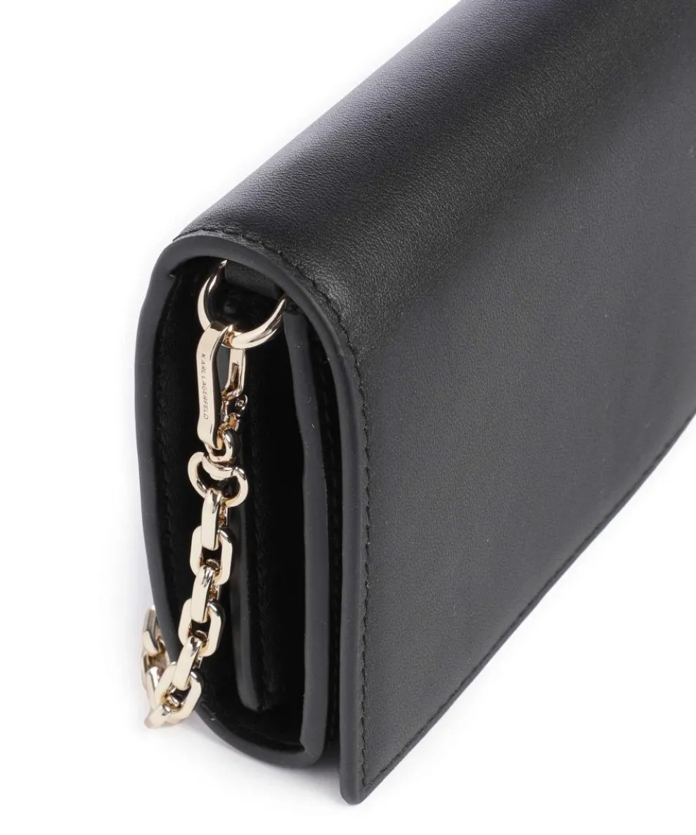 K/Signature Geldbörse fein genarbtes Rindsleder schwarz