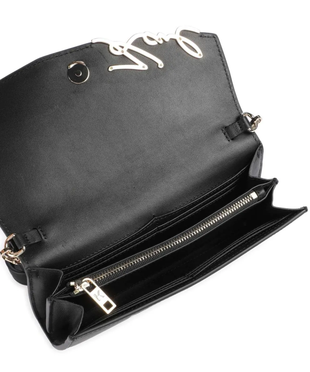 K/Signature Geldbörse fein genarbtes Rindsleder schwarz