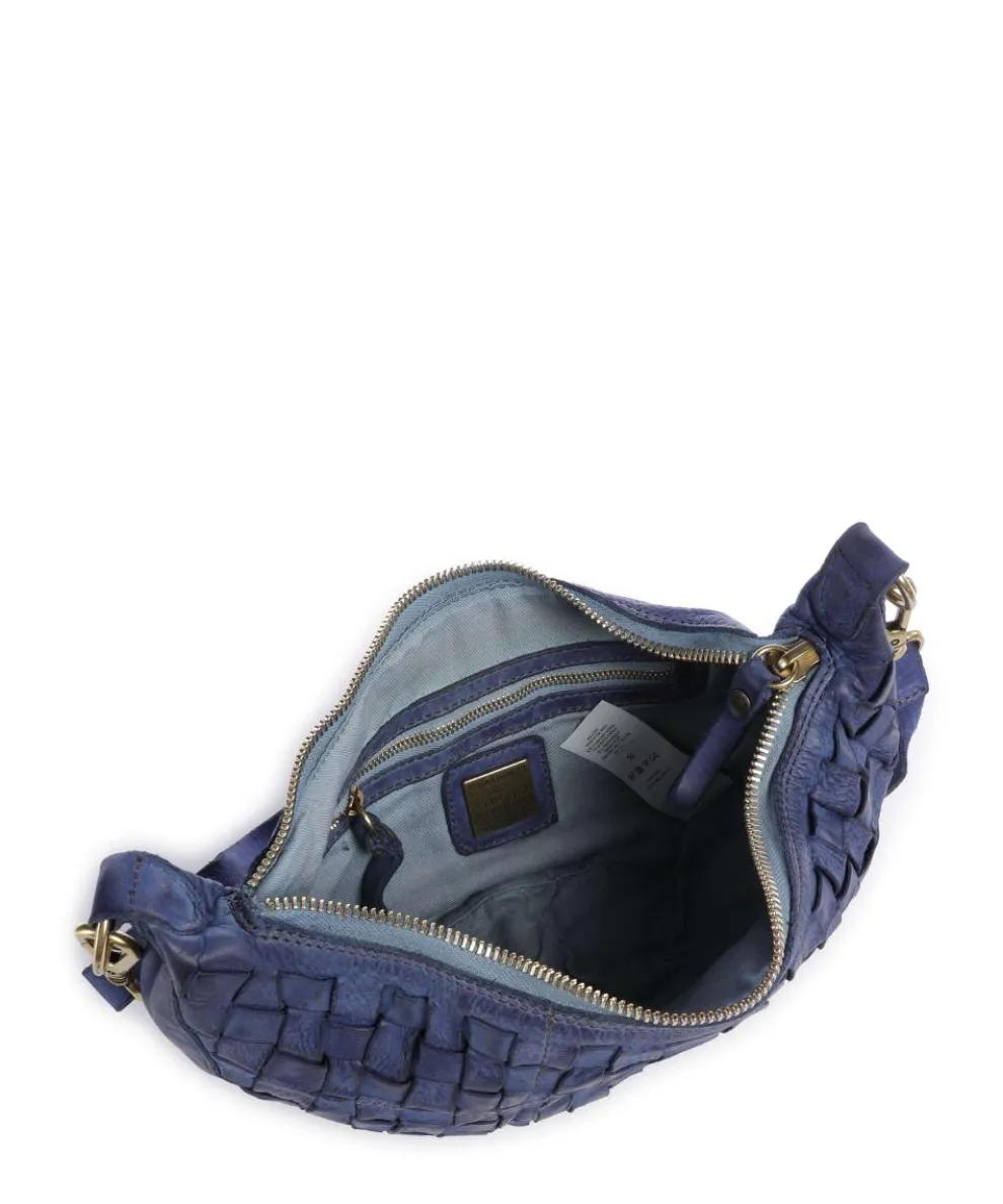 Umhängetasche fein genarbtes Rindsleder dunkelblau